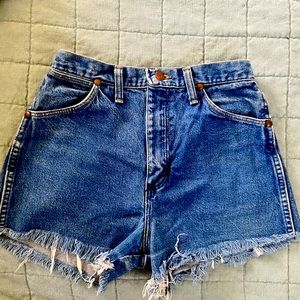 Wrangler High Waisted Denim Cutoff Shorts